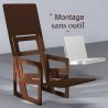 Rocking chair made to measure with high backrest