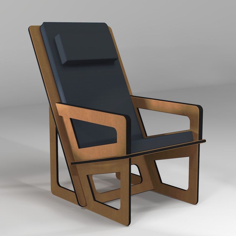 Backcare armchair made to measure, high backrest with a headrest
