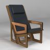 Backcare armchair made to measure, high backrest with a headrest