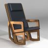 Rocking chair made to measure with high backrest