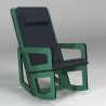 The mint green rocking chair with high backrest